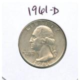 1961-D Washington Silver Quarter