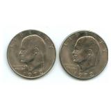 1972 & 1972-D Eisenhower Dollars