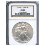 2008-W MS-70 (Perfect) Silver Eagle