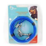 New 15-ft Heavy Duty Dog Leash Cable Tie Out Pet