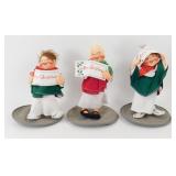 Lot of 3 Annalee Dolls 7ï¿½ Choir Boys Christmas -
