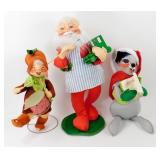 * Vintage 1971 and 1990 Annalee Christmas Dolls