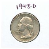 1958-D Washington Silver Quarter