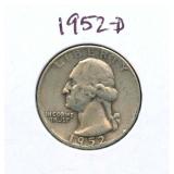 1952-D Washington Silver Quarter