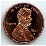 1 oz .999 Copper Round - 2017-P Cent Design