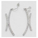 Never Worn Swarovski Touch Stone Pierced Dangle