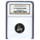 NGC Proof 70 2004-S Keelboat Jefferson Nickel