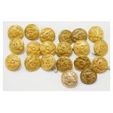 20 U.S. Army Dress Uniform Buttons - Small