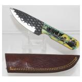 New Dragon Scale Drop Point Knife with New