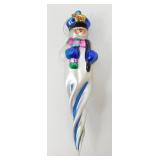 * Vintage Blown Glass Police Snowman Icicle