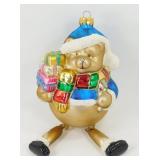* Blown Glass Articulating Bear Ornament