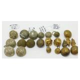 Mexican Army & Spanish Army Buttons - 1800