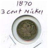 1870 3 Cent Nickel