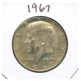 1967 Kennedy Silver Half Dollar - 40% Silver