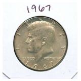 1967 Kennedy Silver Half Dollar - 40% Silver