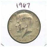 1967 Kennedy Silver Half Dollar - 40% Silver