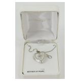 Sterling Silver Heart Cross Locket Box Chain