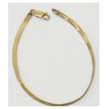 Vintage Gold Sterling Silver Herringbone Chain
