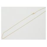 Vintage Gold Sterling Silver Beaded Necklace -