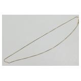 Vintage Gold Sterling Silver Box Chain Necklace -