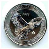 2018 Canada Silver $8 Snow Owl - 1.5 oz .9999