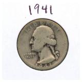 1941 Washington Silver Quarter