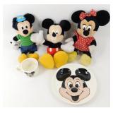 Mickey Mouse Assortment of Cups & Plates plus 3
