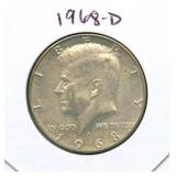 1968-D Kennedy Silver Half Dollar - 40% Silver