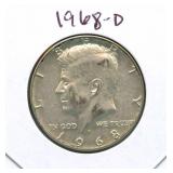 1968-D Kennedy Silver Half Dollar - 40% Silver