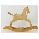 Hand-Carved Wood Rocking Horse - 7.5" Tall