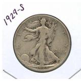 1929-S Walking Liberty Silver Half Dollar
