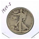 1929-S Walking Liberty Silver Half Dollar