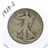 1928-S Walking Liberty Silver Half Dollar