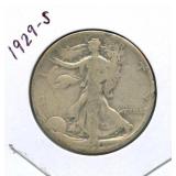 1929-S Walking Liberty Silver Half Dollar