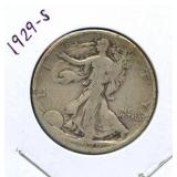 1929-S Walking Liberty Silver Half Dollar