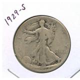 1929-S Walking Liberty Silver Half Dollar