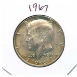1967 Kennedy Silver Half Dollar - 40% Silver