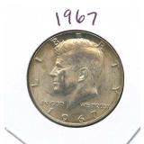 1967 Kennedy Silver Half Dollar - 40% Silver