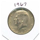 1967 Kennedy Silver Half Dollar - 40% Silver