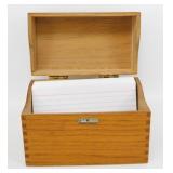 Vintage Wood Globe Wernicke Recipe Box