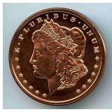 1 oz .999 Pure Copper Round - Carson City Morgan