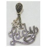 Sterling Silver Marcasite  #1 Lady Pendant -