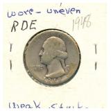 1948-D Washington Silver Quarter