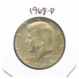 1968-D Kennedy Silver Half Dollar - 40% Silver