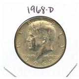 1968-D Kennedy Silver Half Dollar - 40% Silver