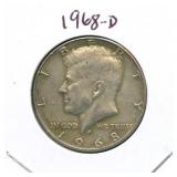 1968-D Kennedy Silver Half Dollar - 40% Silver
