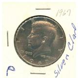 1967 Kennedy Silver Half Dollar - 40% Silver
