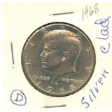 1968-D Kennedy Silver Half Dollar - 40% Silver