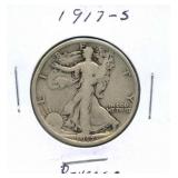 1917-S Walking Liberty Silver Half Dollar -