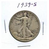 1939-S Walking Liberty Silver Half Dollar